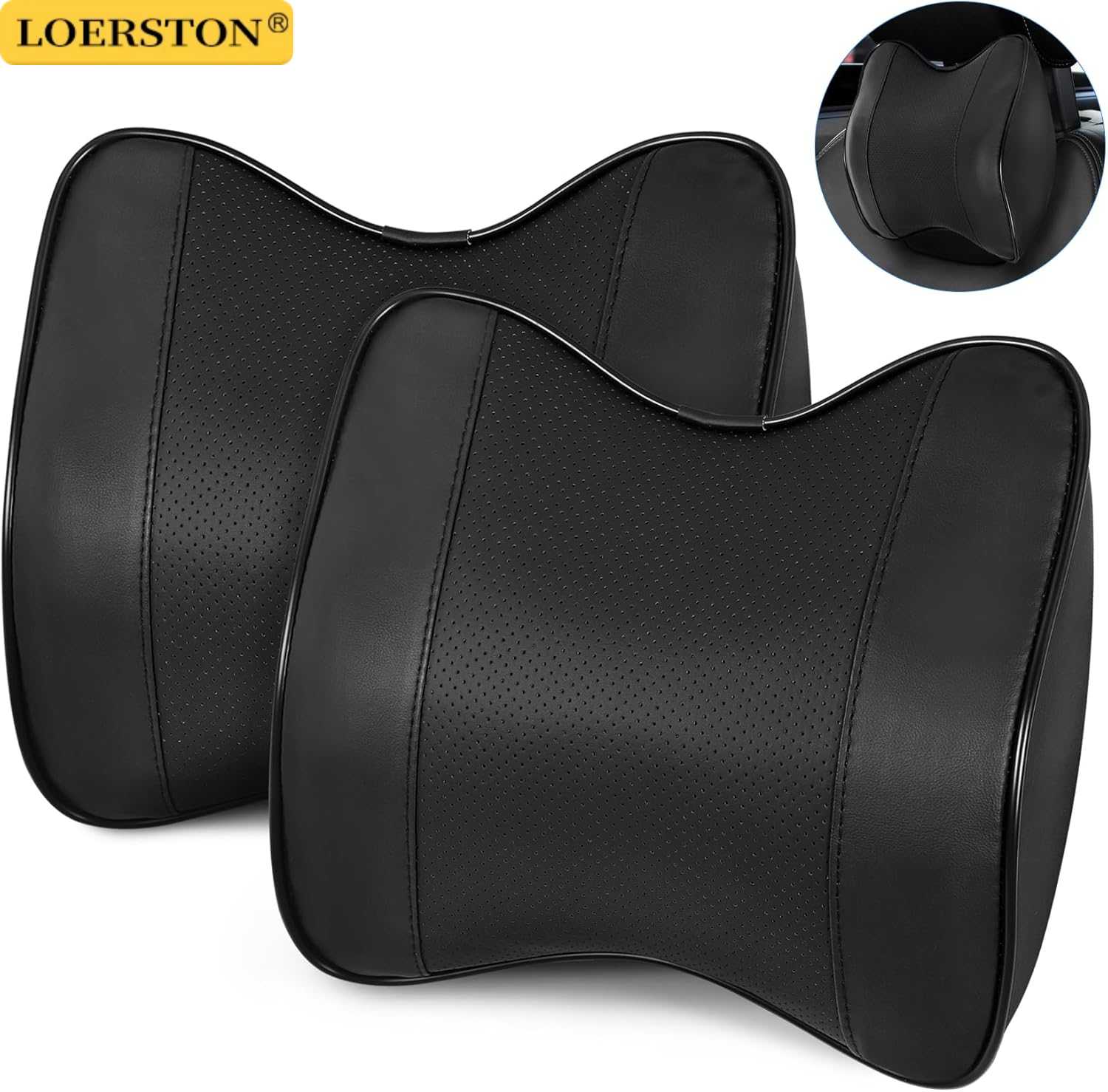 Memory Foam Car Neck Pillow Lumbar Support - Almofada de Apoio para Pescoço e