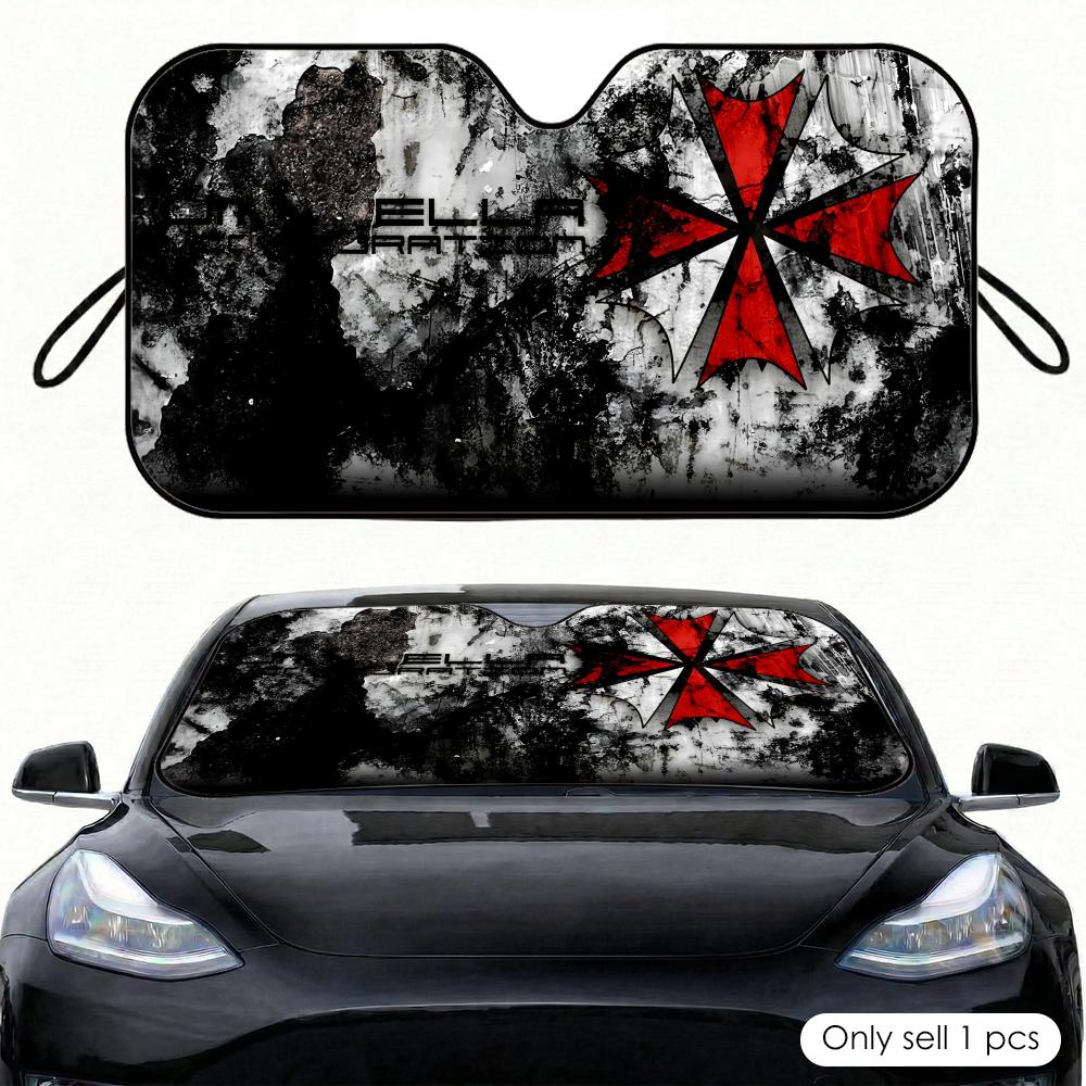 Car Sunshade Windshield Umbrella Foldable - Guarda-chuva de Filme de Terror para