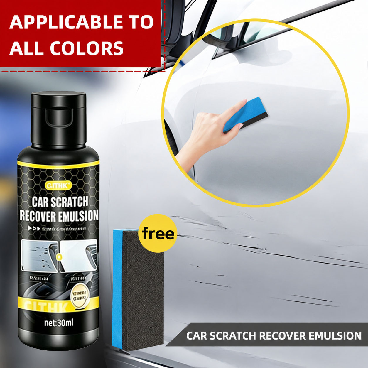 Car Scratch Repair Polishing Wax Paste - Removedor de Arranhões para Carros, Cera