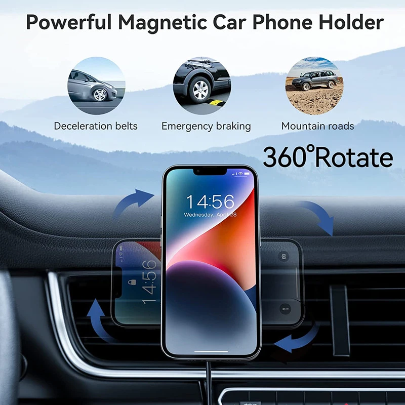 Carregador sem fio magnético p - Wireless Car Charger Mount Fast Charging avaliação e preço