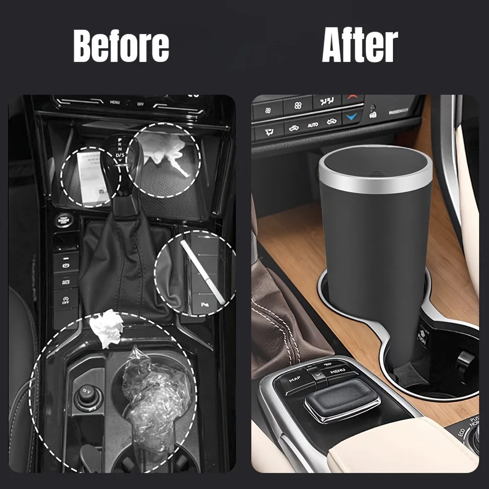 Mini lata de lixo para carro,  - Waterproof Car Trash Can With Lid avaliação e preço