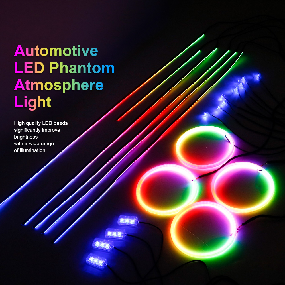 Luz Ambiente para Carro 6/10/1 - Led Ambient Interior Car Lights App Control avaliação e preço