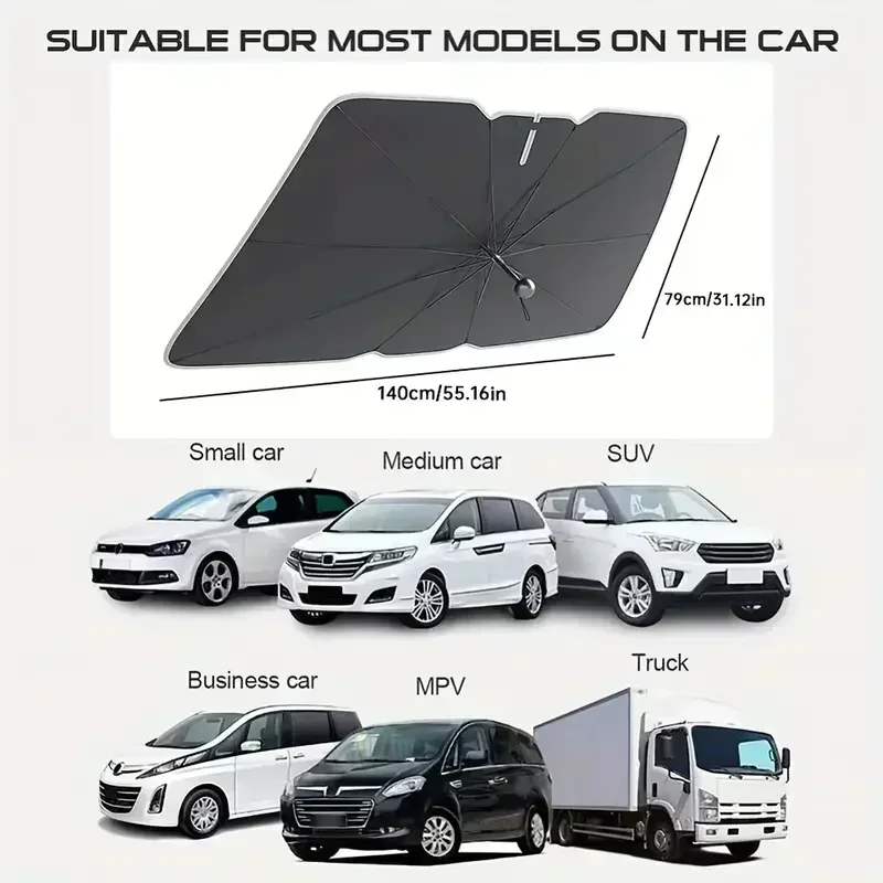 Protetores de Sol Dobráveis pa - Car Sunshade Windshield Umbrella Foldable avaliação e preço