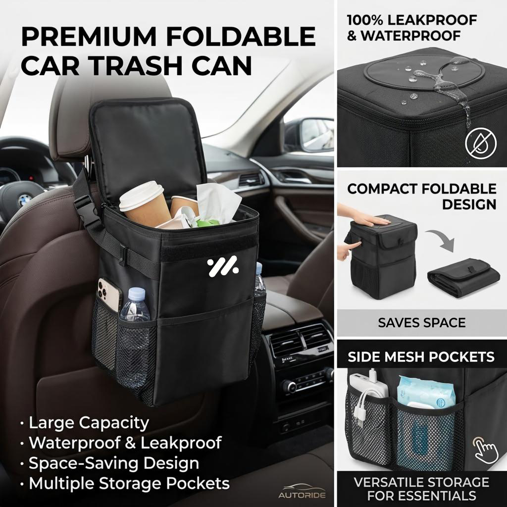 Saco de armazenamento para lix - Waterproof Car Trash Can With Lid avaliação e preço