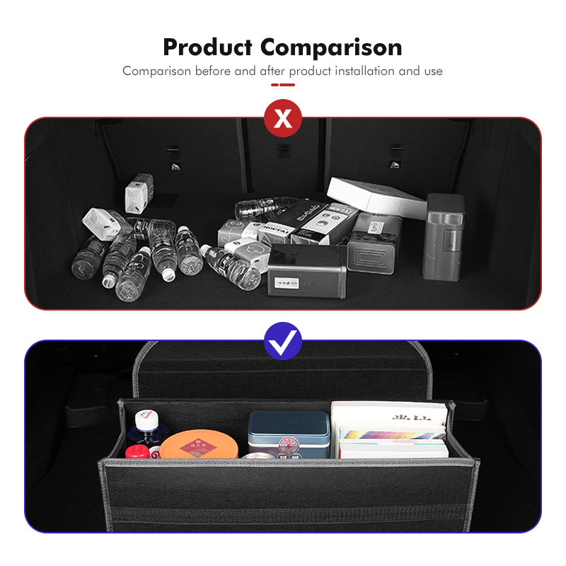 Caixa de armazenamento para po - Car Trunk Organizer Foldable Storage Box avaliação e preço